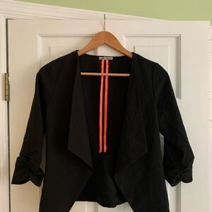 Charlotte Russe Black Open Front Blazer